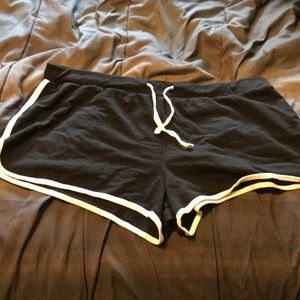 Black and white Lounge shorts